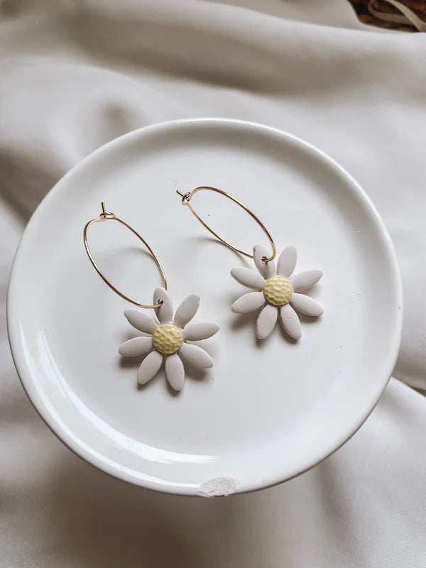 "Daisy Hoop" Earrings